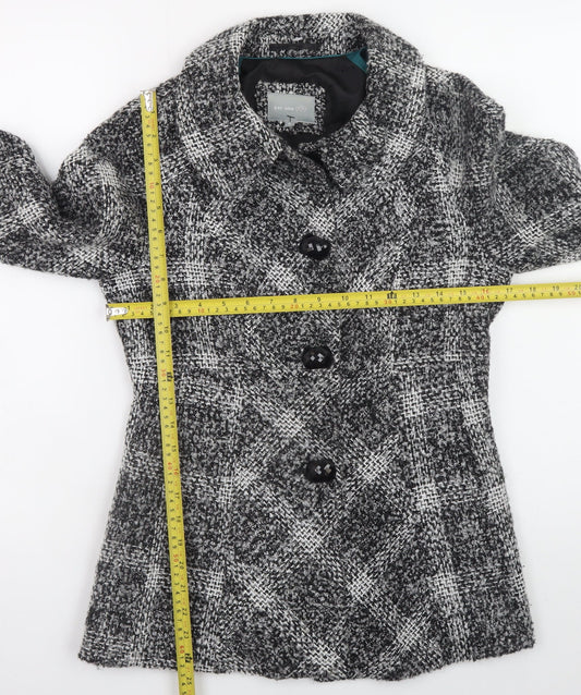 Womens UK Size 8 Marks and Spencer Grey Pea Coat