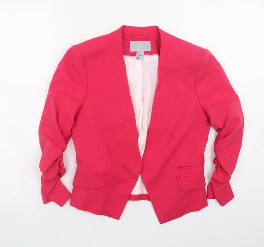 H&M Women’s Pink Blazer Jacket Size 8 Slim Fit Lightweight