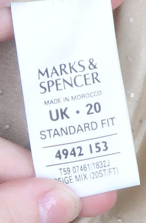 Womens UK Size 20 Marks and Spencer Beige Cardigan Jumper