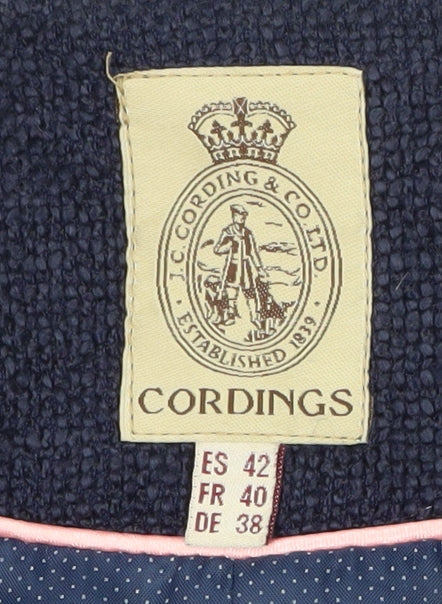 Womens UK Size 12 Cordings Blue Overcoat