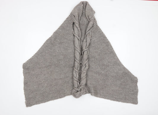 Womens UK Size One Size Mango Grey Cape Jumper