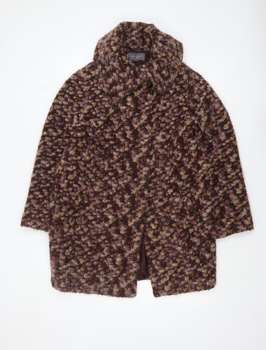 Womens UK Size 14 Marks and Spencer Brown Overcoat