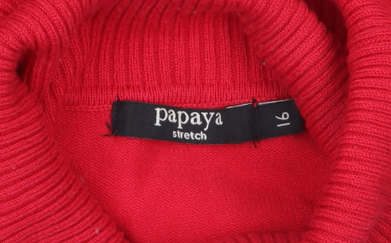 Womens UK Size 16 Papaya Red Pullover Jumper