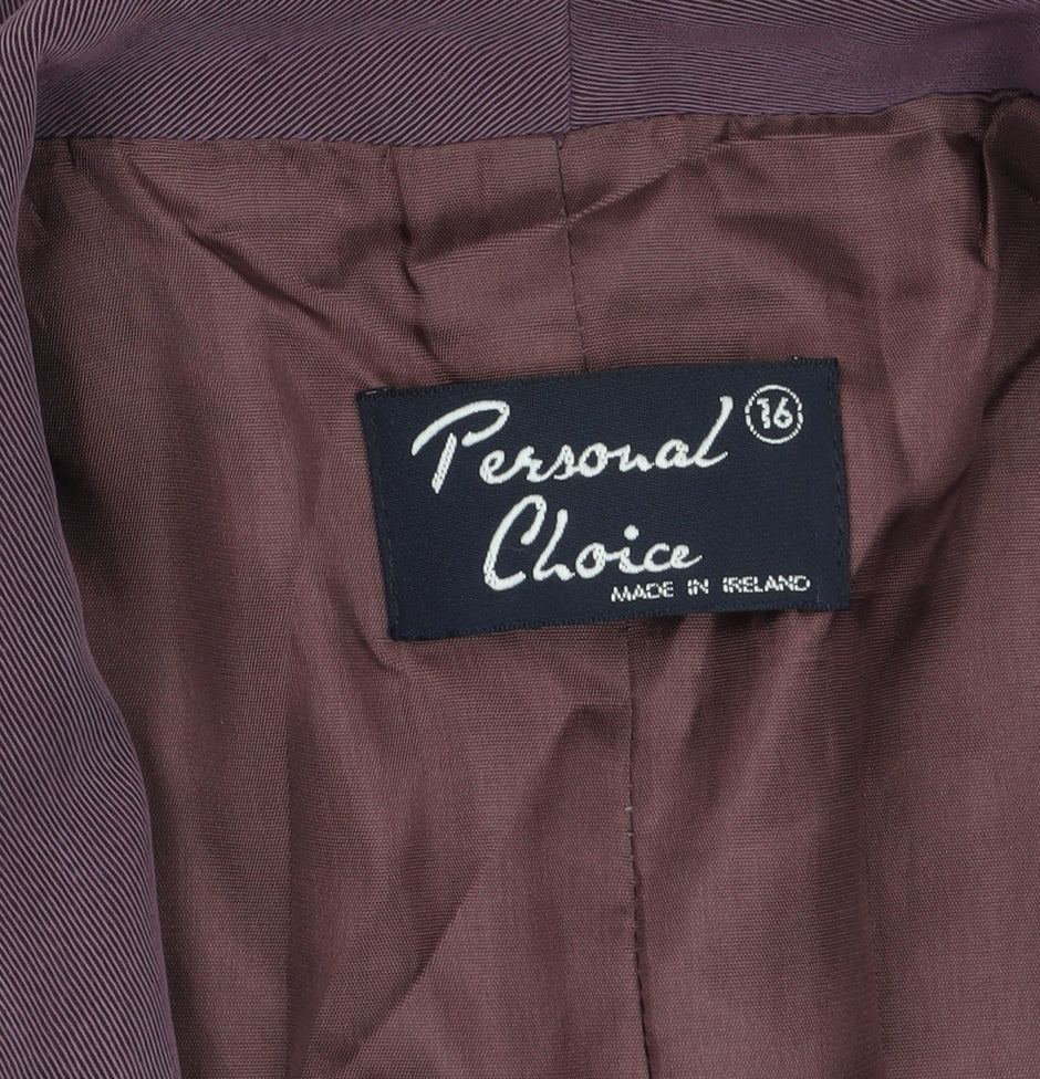 Womens UK Size 16 Personal Choice Regular Purple Blazer