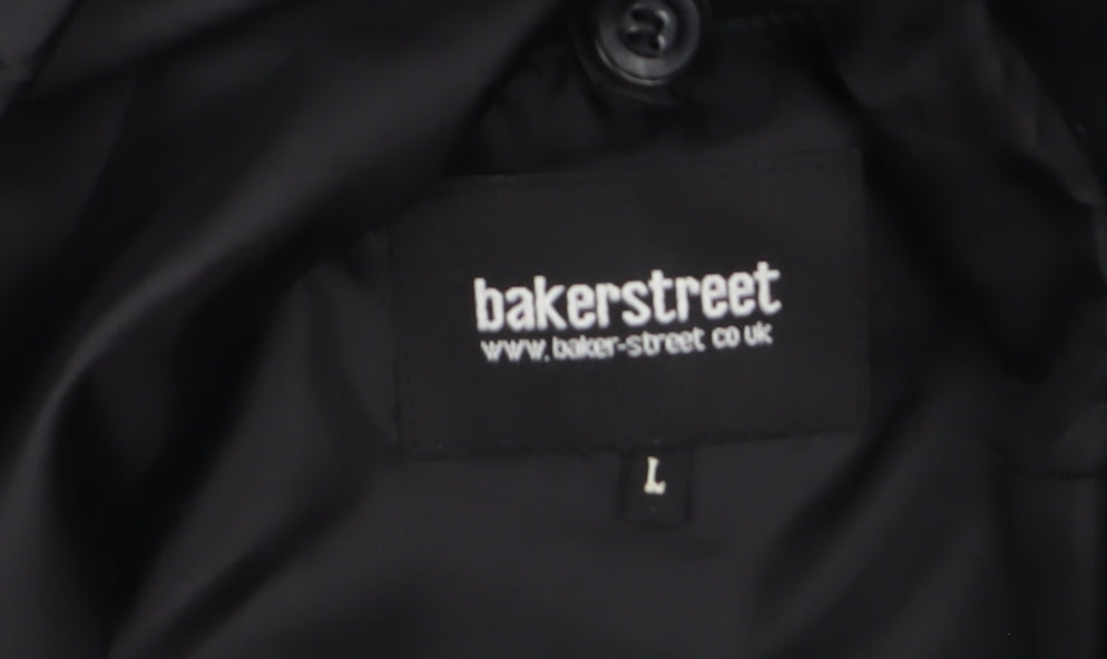 Mens UK Size L Bakerstreet Black Basic Jacket