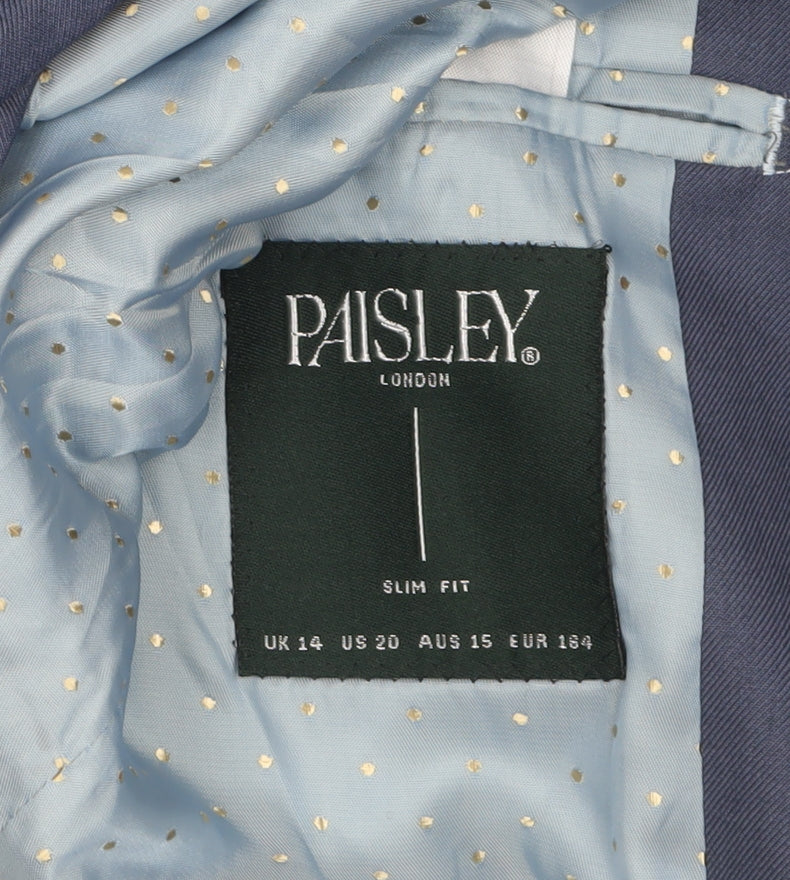 Additional view of Paisley London boys’ blue slim fit suit jacket 14 years formal two-button