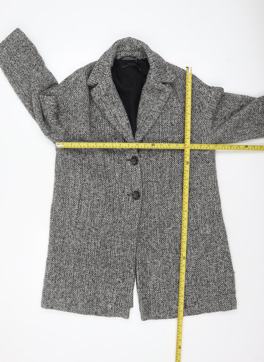 Womens UK Size 8 Zara Grey Overcoat