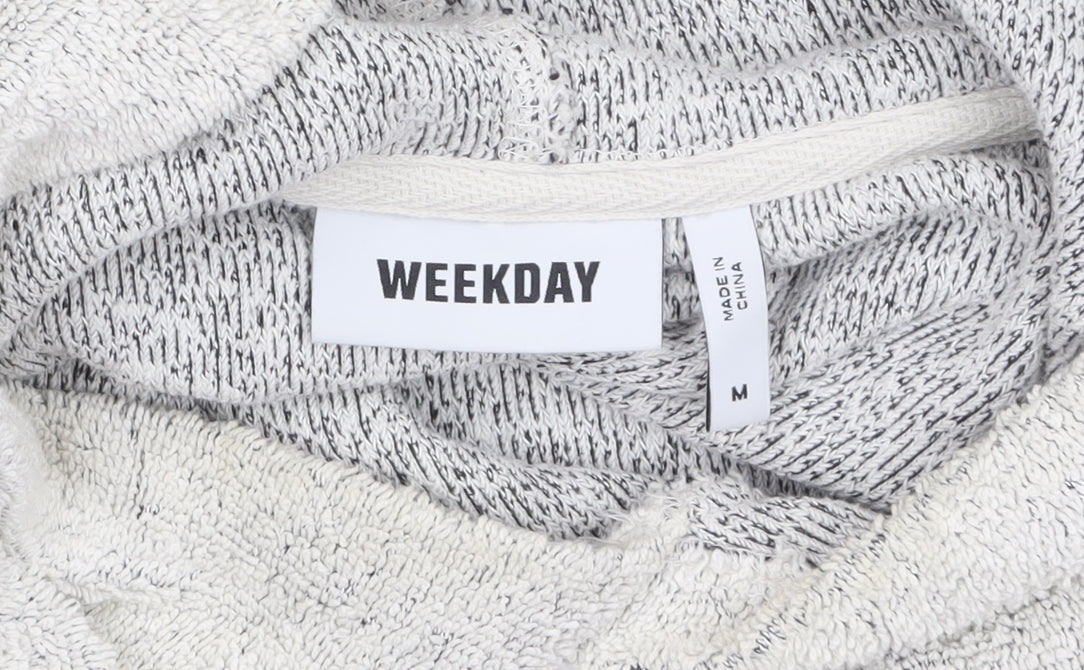 Womens UK Size M Weekday Beige Pullover Hoodie
