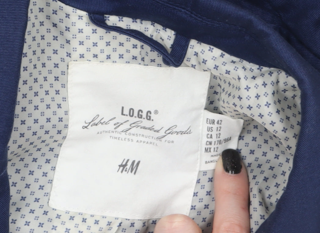 Womens UK Size 14 H&M Regular Blue Blazer