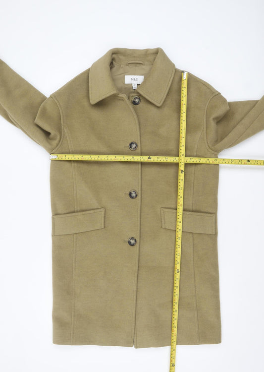 Womens UK Size 8 Marks and Spencer Beige Overcoat