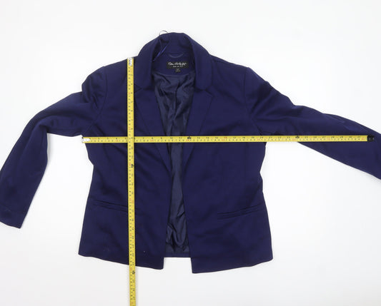 Miss Selfridge Women's Blue Suit Jacket UK 12 Single-Breasted Blazer