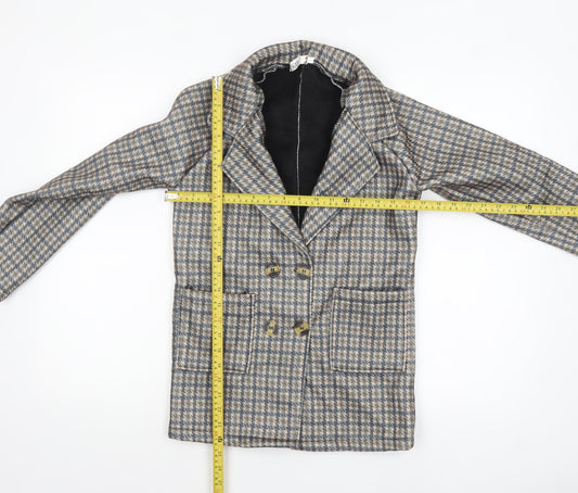 Womens UK Size L HAOSHIFEN Multicoloured Pea Coat