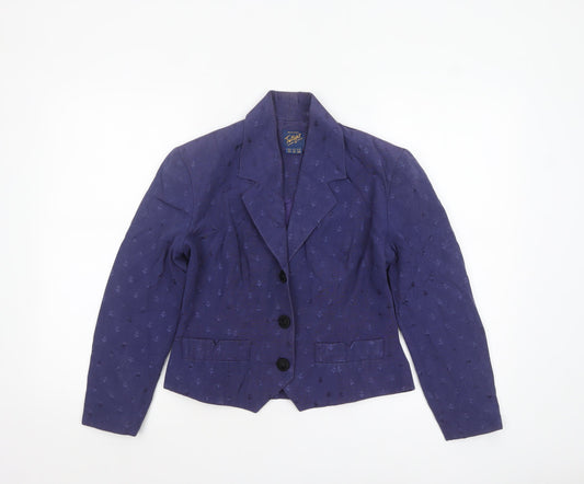 Womens UK Size 12 Monsoon Regular Purple Blazer