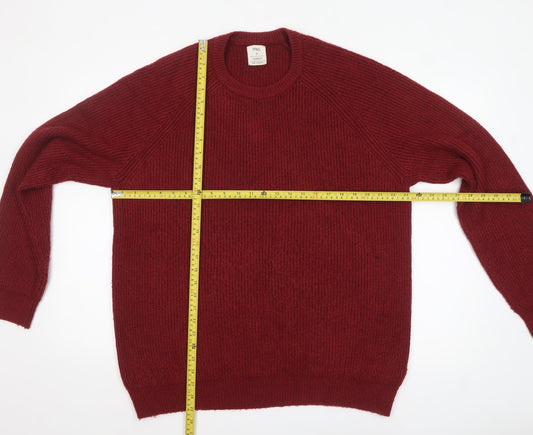 Mens UK Size XL Marks and Spencer Red Pullover Jumper