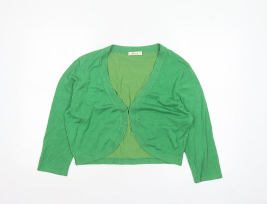 Womens UK Size L Precis Green Cardigan Jumper