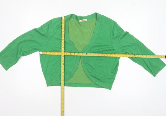 Womens UK Size L Precis Green Cardigan Jumper
