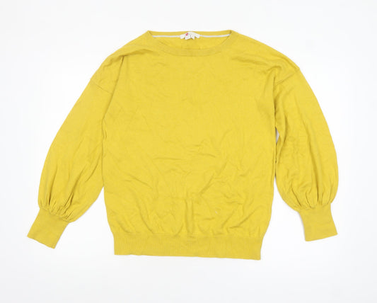 Womens UK Size M Boden Yellow Pullover Jumper