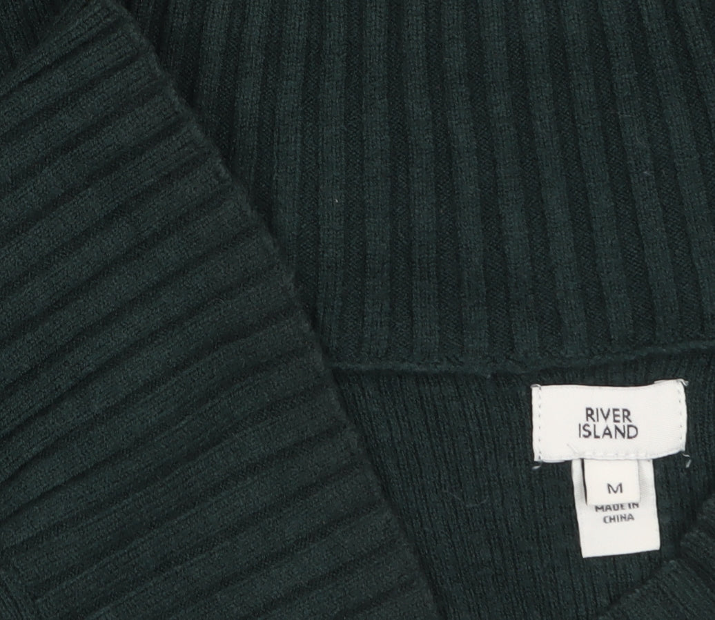 Womens UK Size M River Island Green Pullover Jumper