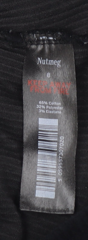 Womens UK Size 8 Nutmeg Slim Fit Leggings Black Trousers