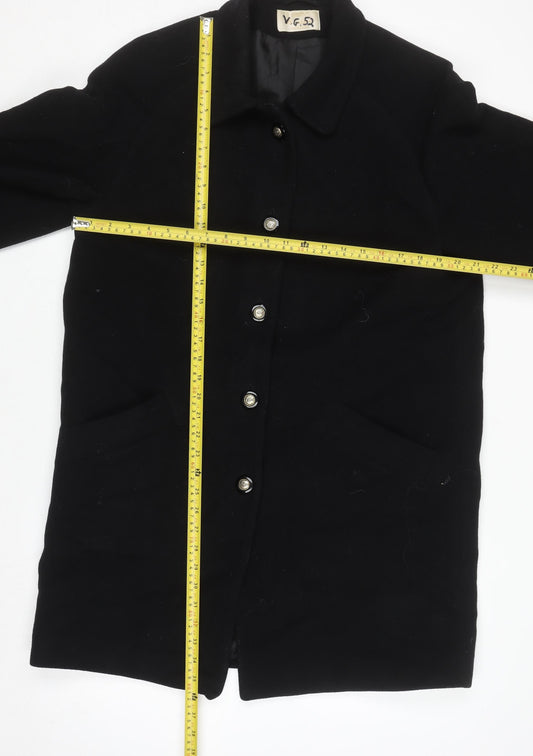 Womens UK Size 12 Eastex Black Overcoat
