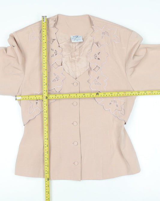 Womens UK Size 10 Wallis Regular Beige Suit Jacket