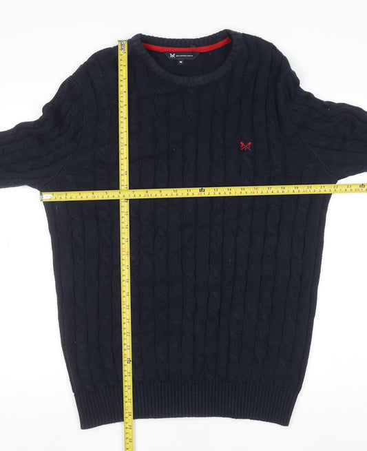 Mens UK Size M Crew Clothing Company Blue Pullover Jumper
