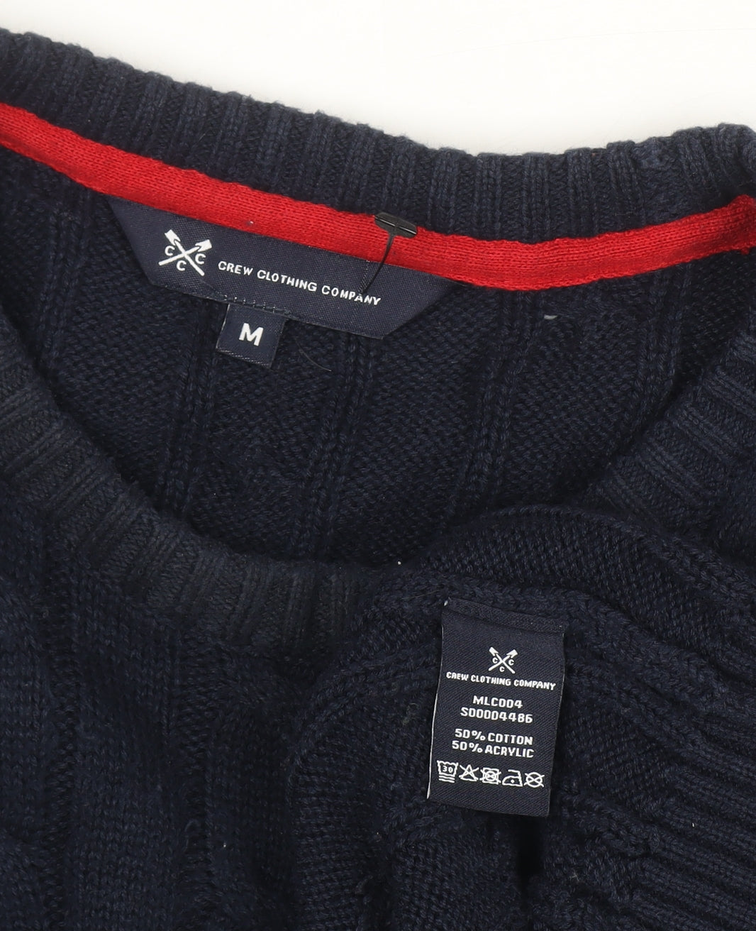 Mens UK Size M Crew Clothing Company Blue Pullover Jumper