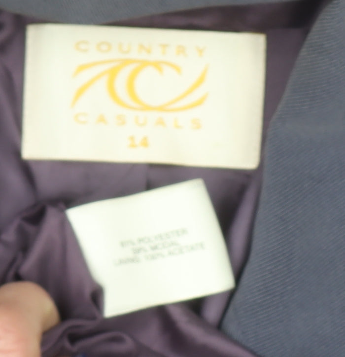 Womens UK Size 14 Country Casuals Regular Blue Blazer