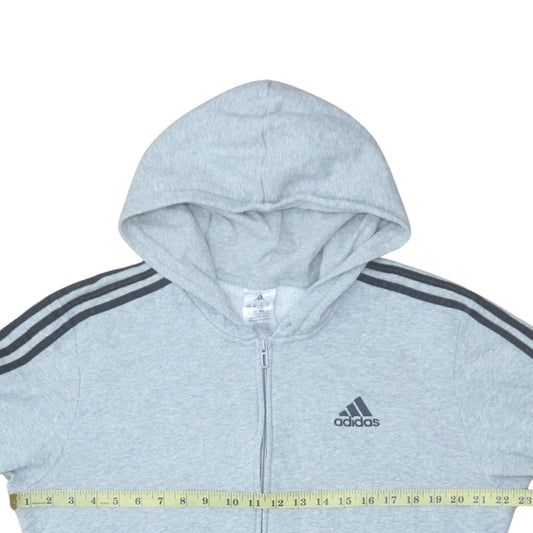 Mens UK Size M adidas Grey Full Zip Hoodie