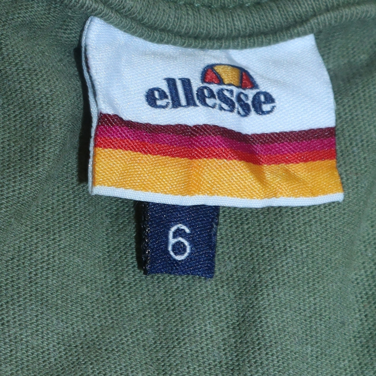 Additional view of Ellesse women’s green, size UK 6, logo crew neck t-shirt