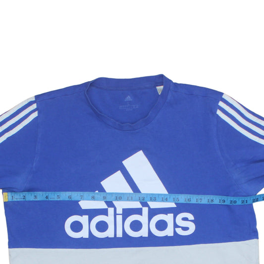 Mens UK Size L adidas Blue T-Shirt