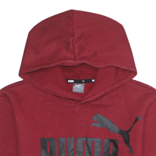Boys UK Size 13-14 Years PUMA Red Pullover Hoodie