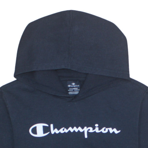 Teens UK Size XL Champion Black Pullover Hoodie