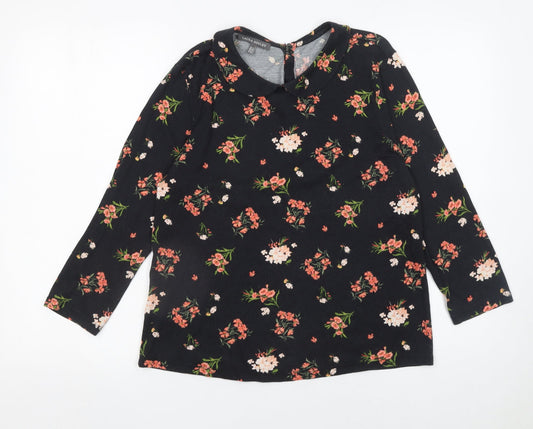 Womens UK Size 12 Laura Ashley Black Tunic Blouse