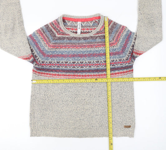 Womens UK Size 12 Weird Fish Beige Pullover Jumper