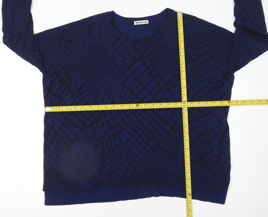 Womens UK Size 10 Whistles Blue Pullover Jumper