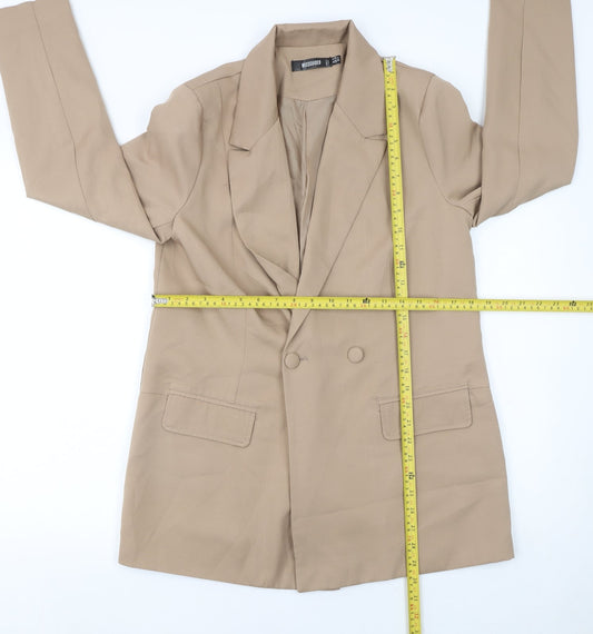 Womens UK Size 10 Missguided Regular Beige Blazer