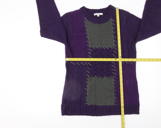 Womens UK Size L Klass Collection Purple Pullover Jumper