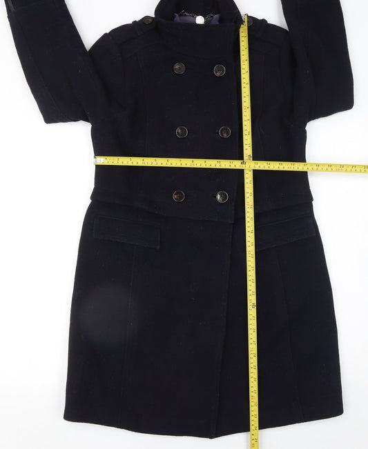 Womens UK Size 10 Marks and Spencer Blue Pea Coat
