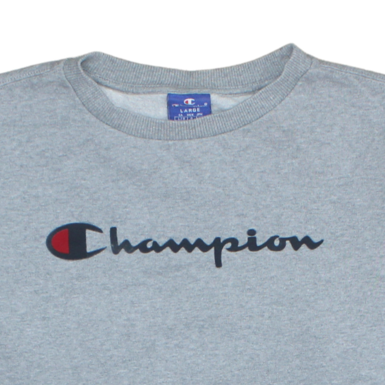 Mens UK Size L Champion Grey Pullover Sweatshirt