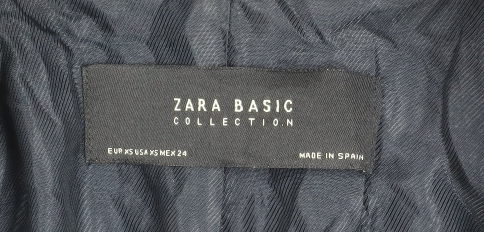 Womens UK Size XS Zara Black Pea Coat