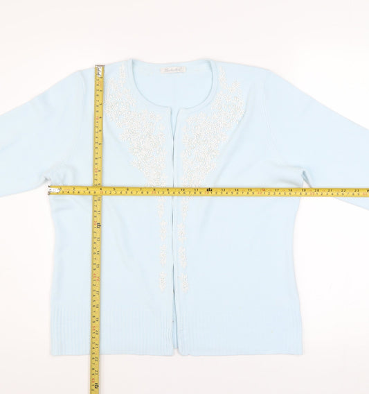 Womens UK Size 14 Berkertex Blue Cardigan Jumper