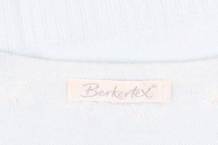 Womens UK Size 14 Berkertex Blue Cardigan Jumper