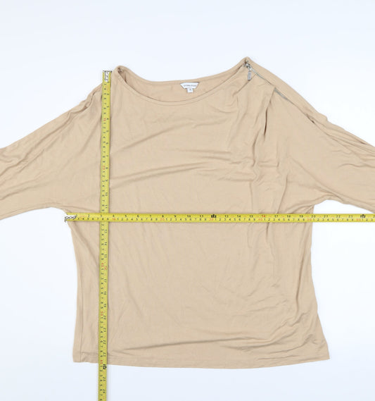 Womens UK Size 16 Sonder Studio Beige Basic Blouse