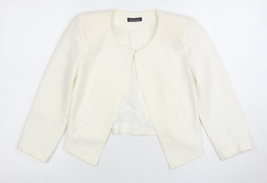 Womens UK Size S Boohoo Regular Ivory Blazer