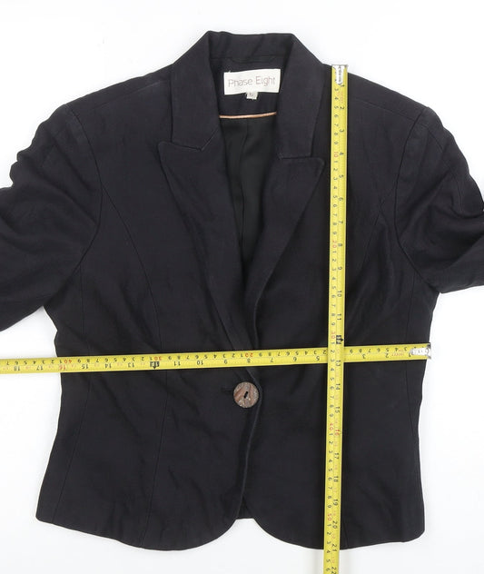 Womens UK Size 12 Phase Eight Regular Black Blazer