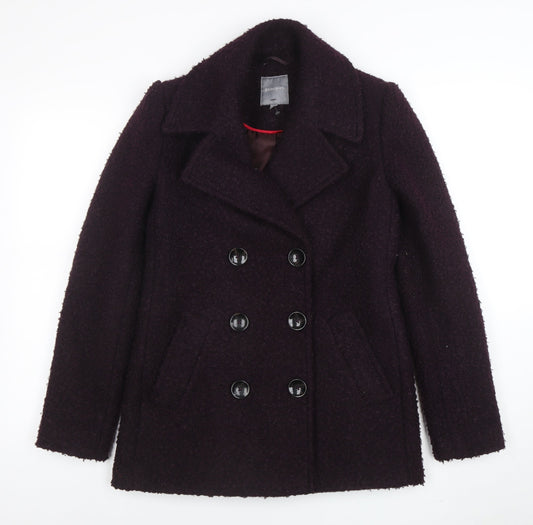 Womens UK Size 8 Principles Purple Pea Coat