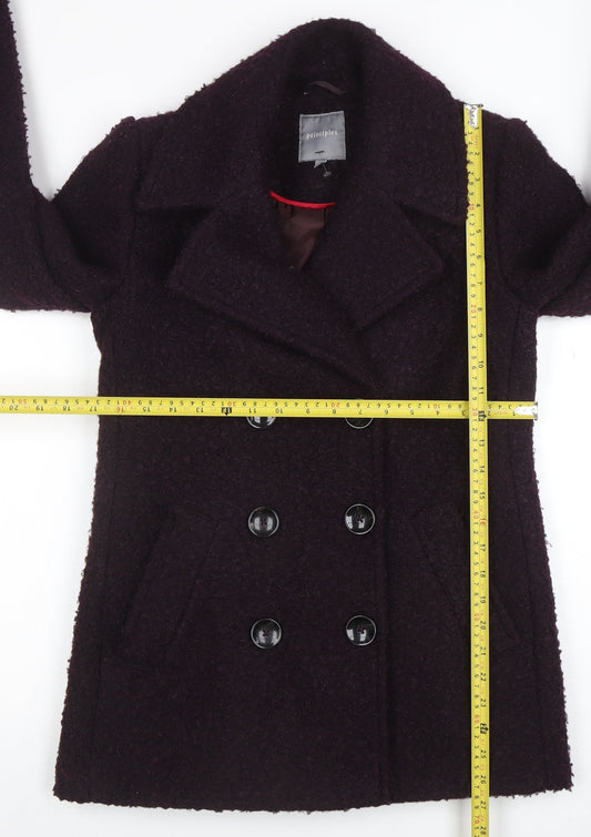 Womens UK Size 8 Principles Purple Pea Coat