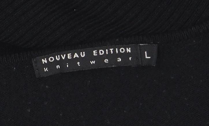 Womens UK Size L Nouveau Edition Black Pullover Jumper