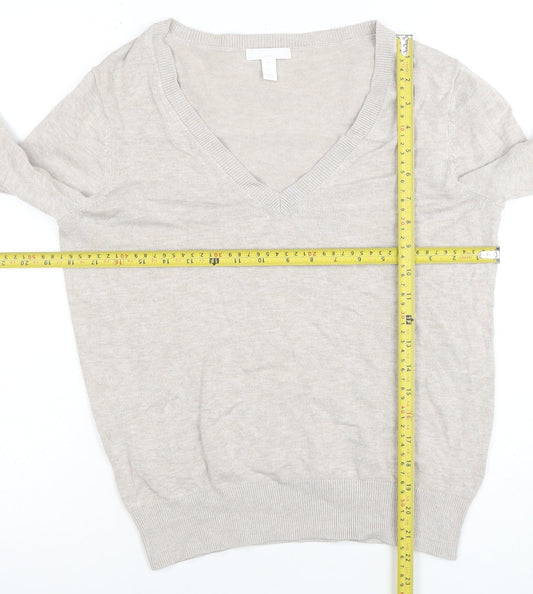 Womens UK Size S H&M Beige Pullover Jumper